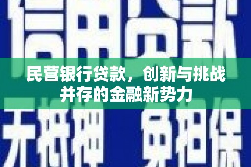 太子河民营银行贷款，创新与挑战并存的金融新势力