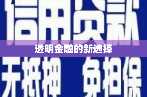 太子河透明金融的新选择