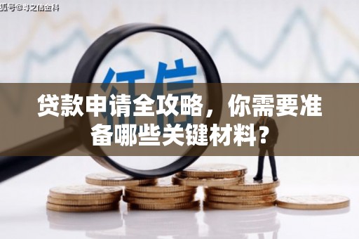 太子河贷款申请全攻略，你需要准备哪些关键材料？