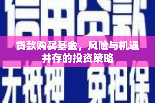 太子河贷款购买基金，风险与机遇并存的投资策略