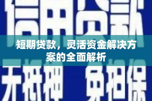 太子河短期贷款，灵活资金解决方案的全面解析