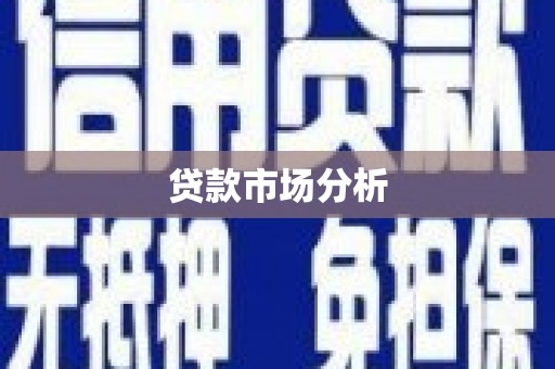 太子河贷款市场分析