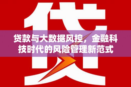 太子河贷款与大数据风控，金融科技时代的风险管理新范式