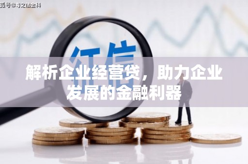 太子河解析企业经营贷，助力企业发展的金融利器