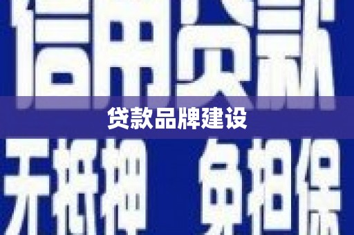 太子河贷款品牌建设