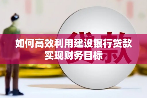 太子河如何高效利用建设银行贷款实现财务目标