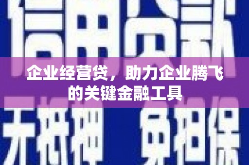 太子河企业经营贷，助力企业腾飞的关键金融工具