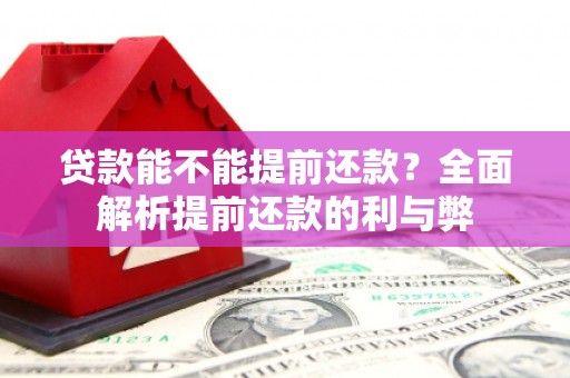 太子河贷款能不能提前还款？全面解析提前还款的利与弊