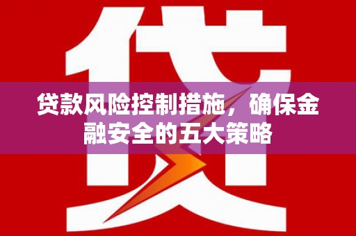太子河贷款风险控制措施，确保金融安全的五大策略