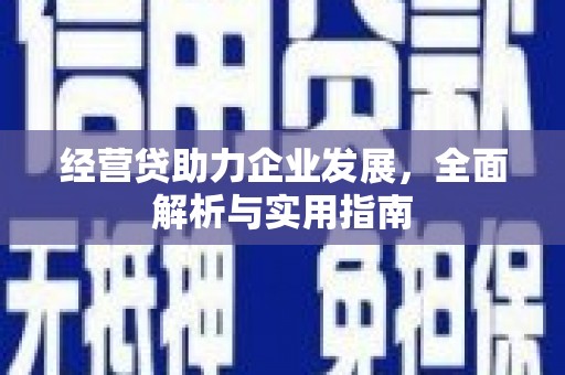 太子河经营贷助力企业发展，全面解析与实用指南