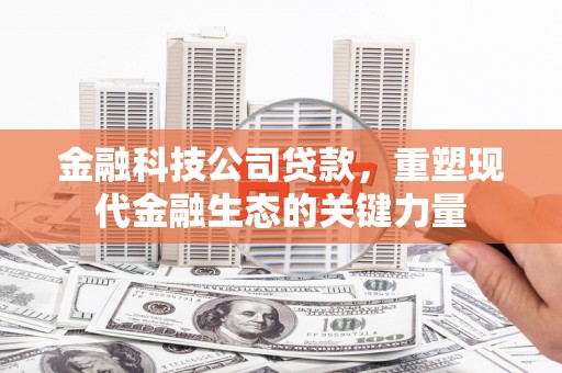 太子河金融科技公司贷款，重塑现代金融生态的关键力量