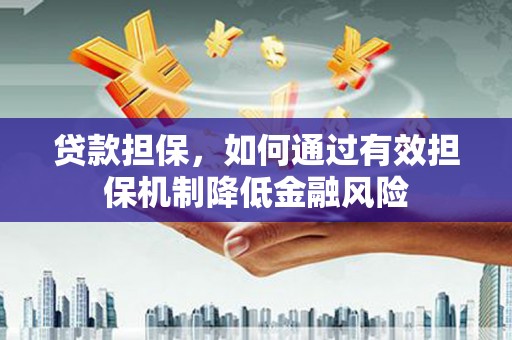 太子河贷款担保，如何通过有效担保机制降低金融风险