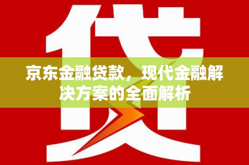 太子河京东金融贷款，现代金融解决方案的全面解析