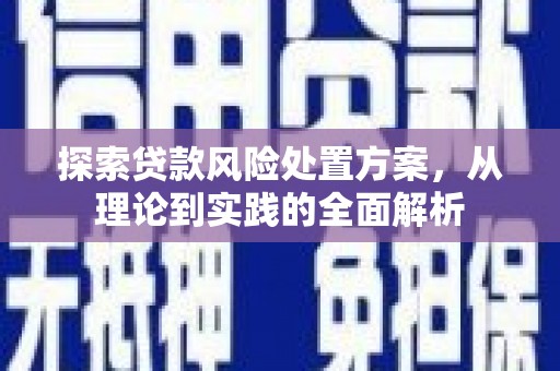 太子河探索贷款风险处置方案，从理论到实践的全面解析