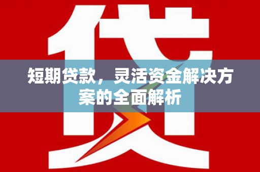 太子河短期贷款，灵活资金解决方案的全面解析