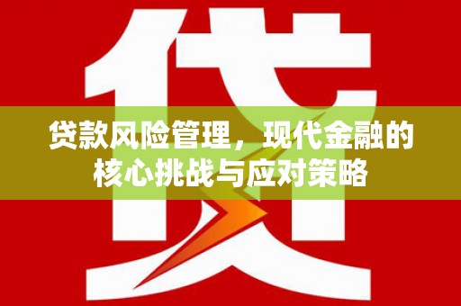 太子河贷款风险管理，现代金融的核心挑战与应对策略