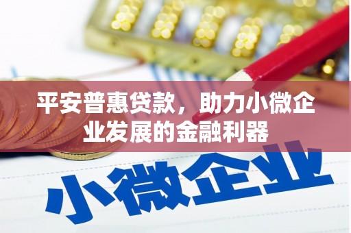 太子河平安普惠贷款，助力小微企业发展的金融利器