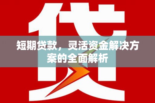 太子河短期贷款，灵活资金解决方案的全面解析