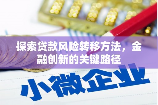 太子河探索贷款风险转移方法，金融创新的关键路径