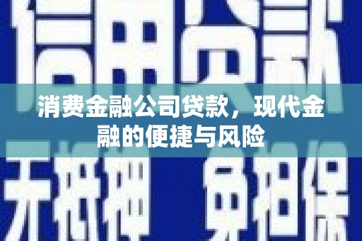 太子河消费金融公司贷款，现代金融的便捷与风险
