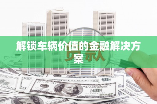 太子河解锁车辆价值的金融解决方案