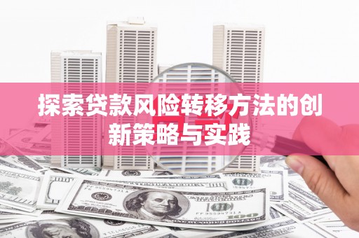 太子河探索贷款风险转移方法的创新策略与实践